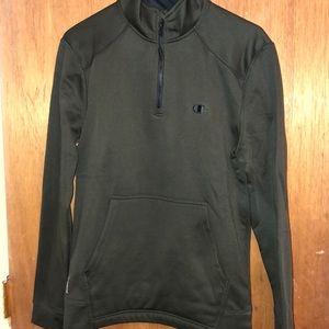 Olive Green 1/4 zip Champion Pullover